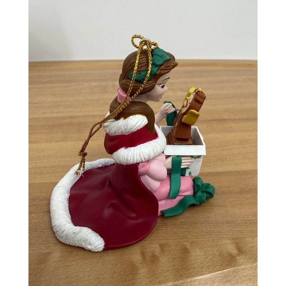 (2) Disney's Christmas Magic Ornaments Made by Grolier Beauty‎ (Belle) & Beast